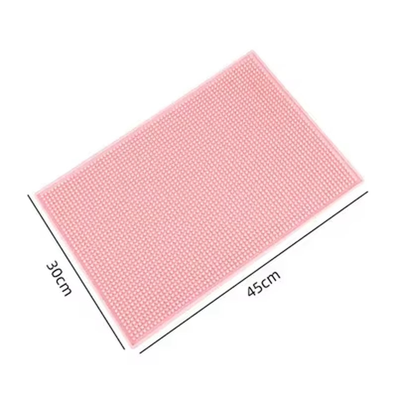 4 Colors Rectangle Rubber Beer Bar Service Spill Mat for Table Cup Black Water Proof Anti-Skid Mat Glass Coaster Place Plate Mat