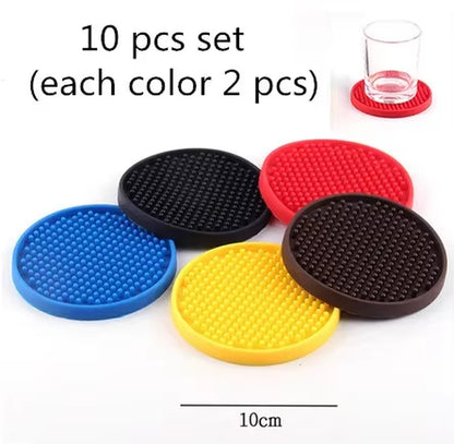 4 Colors Rectangle Rubber Beer Bar Service Spill Mat for Table Cup Black Water Proof Anti-Skid Mat Glass Coaster Place Plate Mat