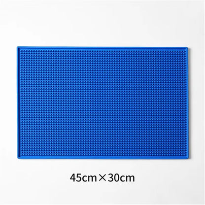 4 Colors Rectangle Rubber Beer Bar Service Spill Mat for Table Cup Black Water Proof Anti-Skid Mat Glass Coaster Place Plate Mat
