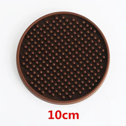 4 Colors Rectangle Rubber Beer Bar Service Spill Mat for Table Cup Black Water Proof Anti-Skid Mat Glass Coaster Place Plate Mat