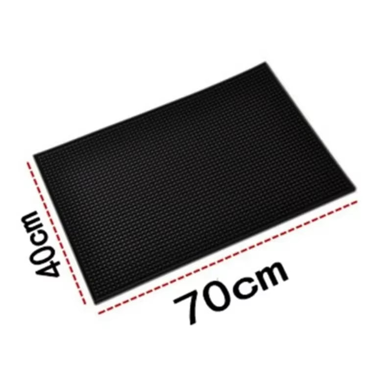 4 Colors Rectangle Rubber Beer Bar Service Spill Mat for Table Cup Black Water Proof Anti-Skid Mat Glass Coaster Place Plate Mat