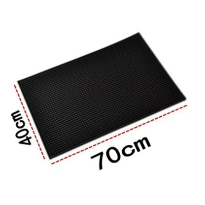 4 Colors Rectangle Rubber Beer Bar Service Spill Mat for Table Cup Black Water Proof Anti-Skid Mat Glass Coaster Place Plate Mat