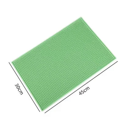 4 Colors Rectangle Rubber Beer Bar Service Spill Mat for Table Cup Black Water Proof Anti-Skid Mat Glass Coaster Place Plate Mat