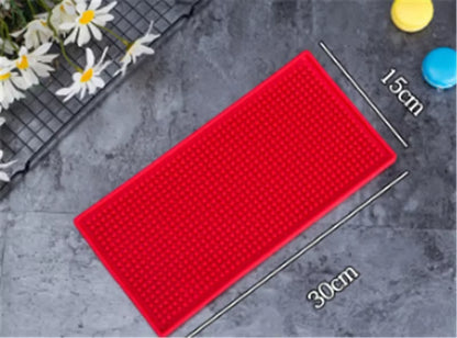 4 Colors Rectangle Rubber Beer Bar Service Spill Mat for Table Cup Black Water Proof Anti-Skid Mat Glass Coaster Place Plate Mat