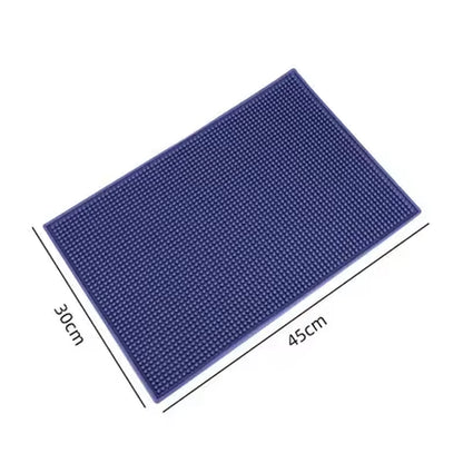 4 Colors Rectangle Rubber Beer Bar Service Spill Mat for Table Cup Black Water Proof Anti-Skid Mat Glass Coaster Place Plate Mat