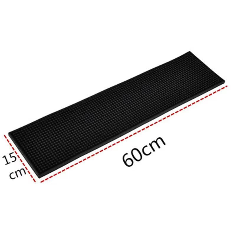 4 Colors Rectangle Rubber Beer Bar Service Spill Mat for Table Cup Black Water Proof Anti-Skid Mat Glass Coaster Place Plate Mat