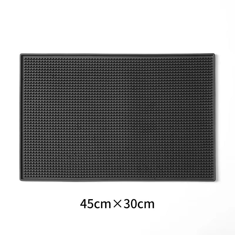 4 Colors Rectangle Rubber Beer Bar Service Spill Mat for Table Cup Black Water Proof Anti-Skid Mat Glass Coaster Place Plate Mat