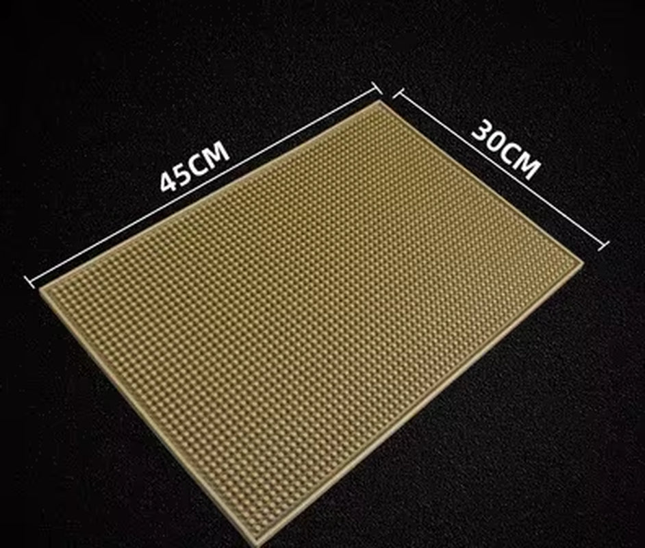 4 Colors Rectangle Rubber Beer Bar Service Spill Mat for Table Cup Black Water Proof Anti-Skid Mat Glass Coaster Place Plate Mat