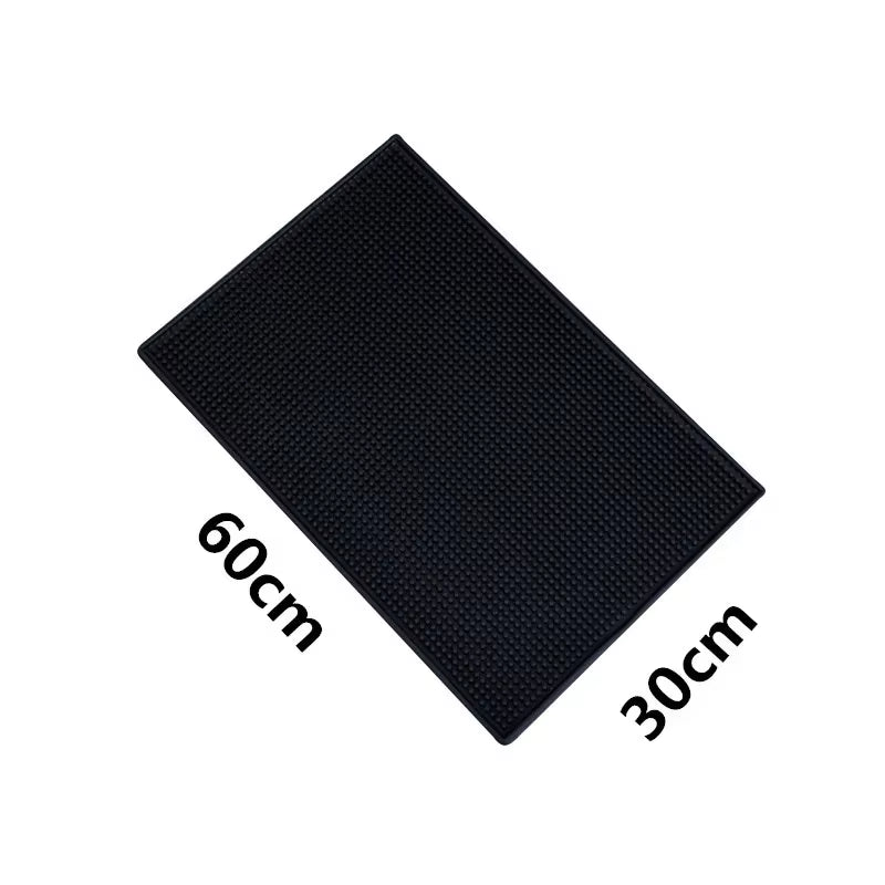 4 Colors Rectangle Rubber Beer Bar Service Spill Mat for Table Cup Black Water Proof Anti-Skid Mat Glass Coaster Place Plate Mat
