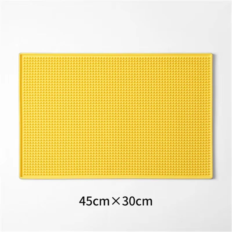 4 Colors Rectangle Rubber Beer Bar Service Spill Mat for Table Cup Black Water Proof Anti-Skid Mat Glass Coaster Place Plate Mat